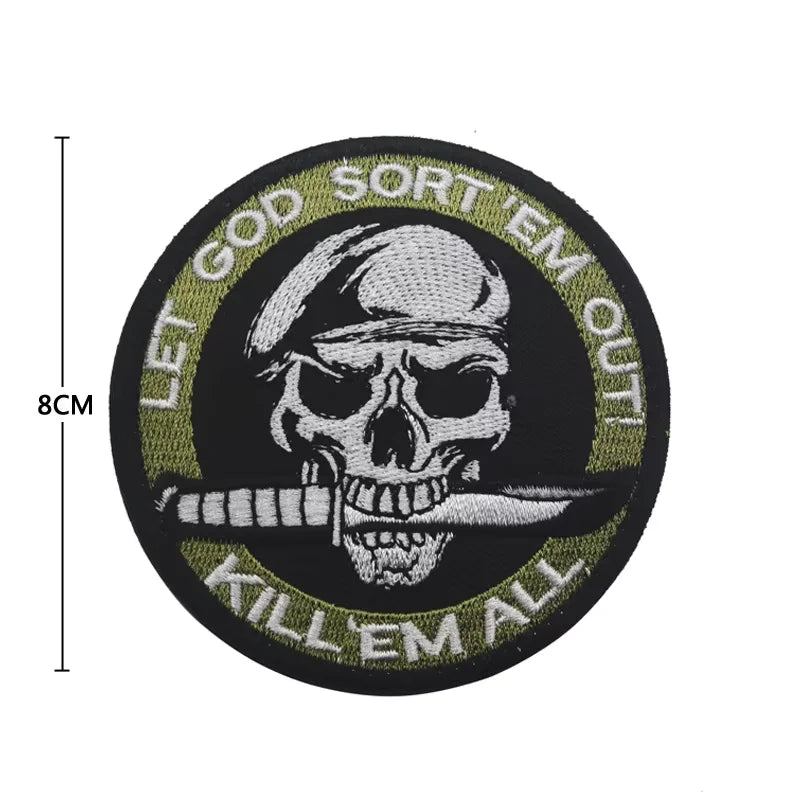 Tactical Patch Blood Type Group US Patches for Clothes SKULL Airsoft Embroidered Badges Stickers Stripes Applique