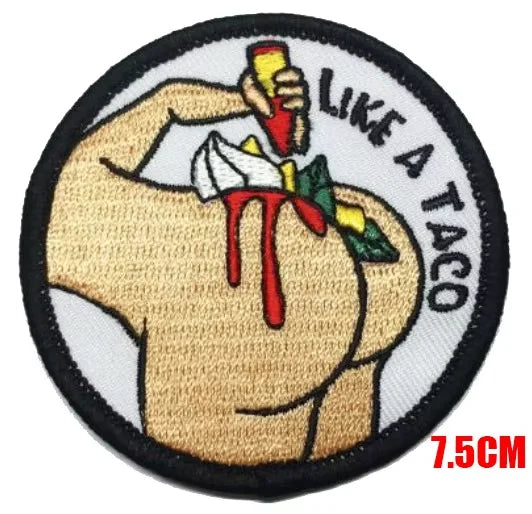Tactical Patch Blood Type Group US Patches for Clothes SKULL Airsoft Embroidered Badges Stickers Stripes Applique