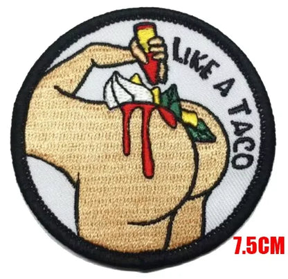 Tactical Patch Blood Type Group US Patches for Clothes SKULL Airsoft Embroidered Badges Stickers Stripes Applique