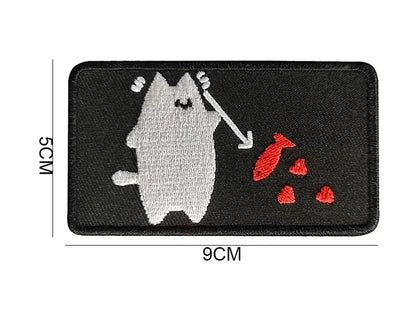 Tactical Patch Blood Type Group US Patches for Clothes SKULL Airsoft Embroidered Badges Stickers Stripes Applique